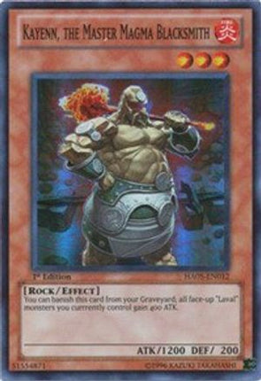 Kayenn, the Master Magma Blacksmith (Super Rare) [HA05-EN012] 1st Edition