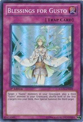 Blessings for Gusto (Super Rare) [HA05-EN059] 1st Edition