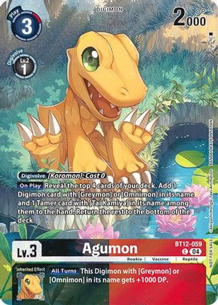 Agumon - BT12-059 (Legend Pack 2024) [BT12-059] [Across Time] Foil