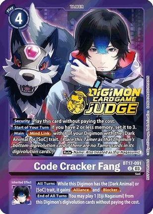 Code Cracker Fang (Judge pack 6) [BT17-091] [Secret Crisis] Foil