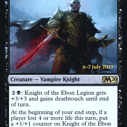 Knight of the Ebon Legion [Core Set 2020 Promos] Prerelease Foil