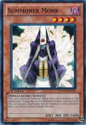 Summoner Monk (Common / Short Print) [SDDC-EN017] Structure Deck: Dragons Collide Unlimited