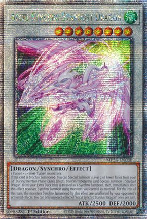 Accel Synchro Stardust Dragon [MP24-EN030] Quarter Century Secret Rare 1st Edition