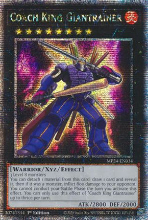 Coach King Giantrainer [MP24-EN034] Quarter Century Secret Rare 1st Edition