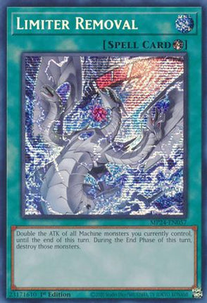 Limiter Removal (Alternate Art) [MP24-EN057] Prismatic Secret Rare 1st Edition