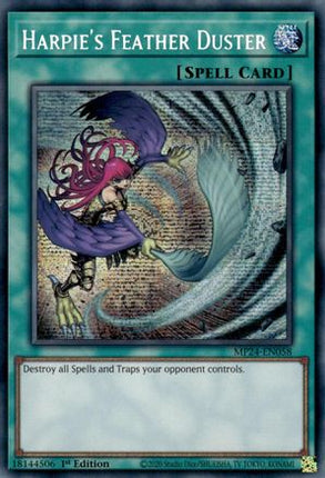 Harpie's Feather Duster (Alternate Art) (Prismatic Secret Rare) [MP24-EN058] 1st Edition