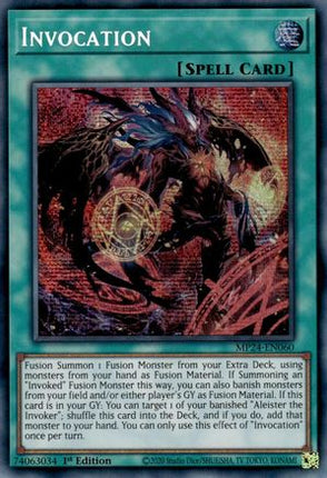 Invocation (Alternate Art) [MP24-EN060] Prismatic Secret Rare 1st Edition