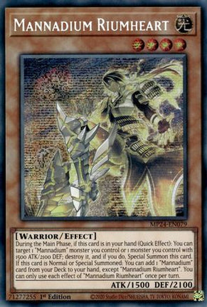 Mannadium Riumheart [MP24-EN079] Prismatic Secret Rare 1st Edition