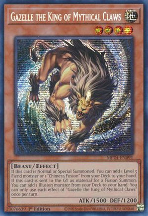 Gazelle the King of Mythical Claws [MP24-EN091] Prismatic Secret Rare 1st Edition