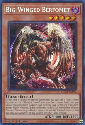 Big-Winged Berfomet [MP24-EN092] Prismatic Secret Rare 1st Edition