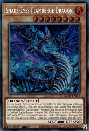 Snake-Eyes Flamberge Dragon [MP24-EN113] Prismatic Secret Rare 1st Edition
