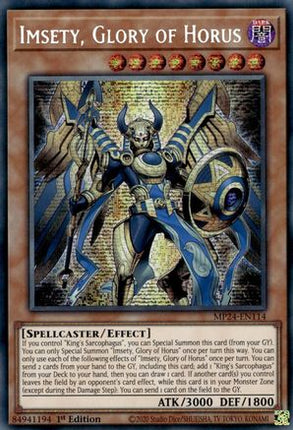 Imsety, Glory of Horus (Prismatic Secret Rare) [MP24-EN114] 1st Edition