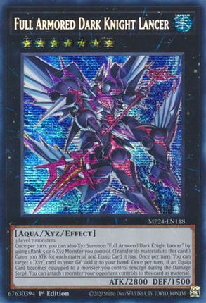 Full Armored Dark Knight Lancer [MP24-EN118] Prismatic Secret Rare 1st Edition