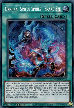 Original Sinful Spoils - Snake-Eye [MP24-EN124] Prismatic Secret Rare 1st Edition
