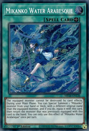 Mikanko Water Arabesque [MP24-EN136] Prismatic Secret Rare 1st Edition