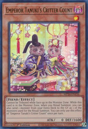 Emperor Tanuki's Critter Count [MP24-EN156] Ultra Rare 1st Edition