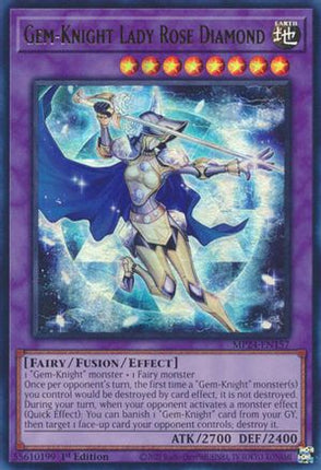 Gem-Knight Lady Rose Diamond [MP24-EN157] Ultra Rare 1st Edition