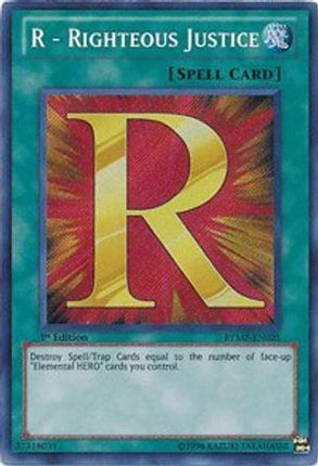 R - Righteous Justice (Secret Rare) [RYMP-EN025] 1st Edition