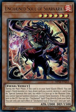Unchained Soul of Sharvara [MP24-EN215] Ultra Rare 1st Edition