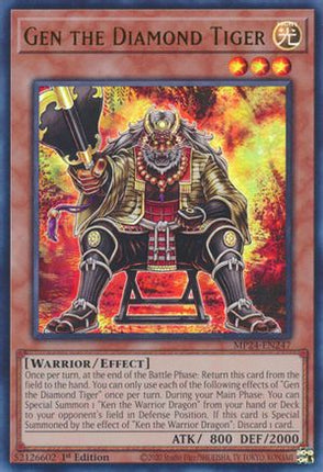 Gen the Diamond Tiger [MP24-EN247] Ultra Rare 1st Edition