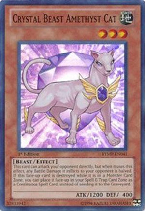 Crystal Beast Amethyst Cat (Super Rare) [RYMP-EN041] 1st Edition