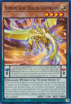 Supreme King Dragon Lightwurm [MP24-EN387] Common / Short Print 1st Edition