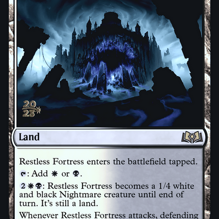 Restless Fortress [Wilds of Eldraine Promos] Prerelease Foil