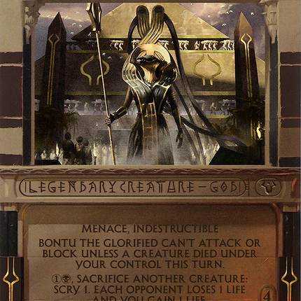 Bontu the Glorified (Borderless) [Amonkhet Invocations] Foil