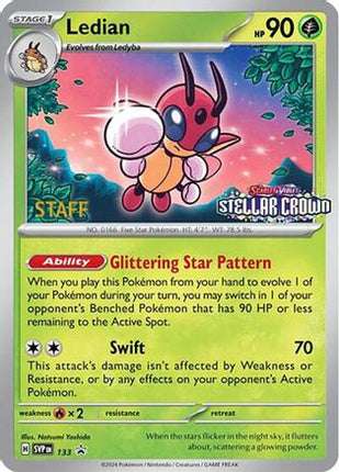 Ledian - 133 (Prerelease) [Staff] - 133/null [SV: Scarlet & Violet Promo Cards] Reverse Holofoil