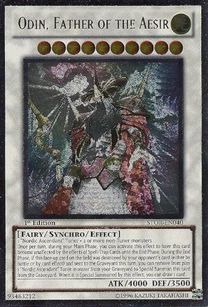 Odin, Father of the Aesir (UTR) (Ultimate Rare) [STOR-EN040] Storm of Ragnarok 1st Edition