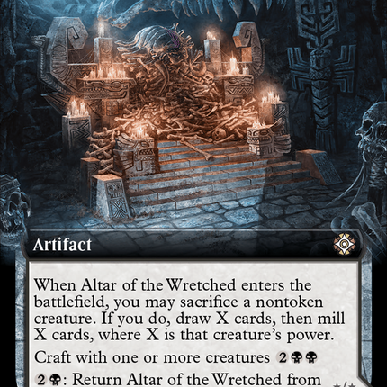 Altar of the Wretched // Wretched Bonemass (Extended Art) [The Lost Caverns of Ixalan Commander]