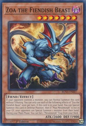 Zoa the Fiendish Beast [ROTA-EN007] Common / Short Print 1st Edition