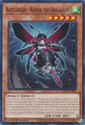 Battlewasp - Rapier the Onslaught [ROTA-EN009] Common / Short Print 1st Edition