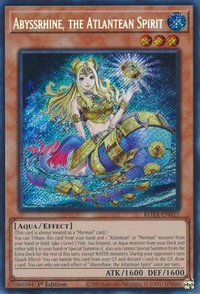 Abyssrhine, the Atlantean Spirit [ROTA-EN017] Secret Rare 1st Edition