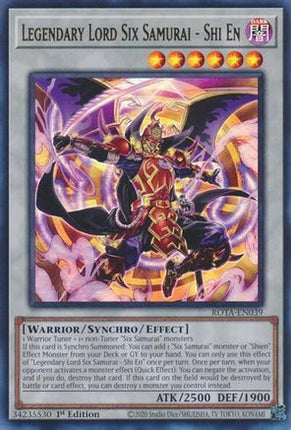 Legendary Lord Six Samurai - Shi En (Ultra Rare) [ROTA-EN039] 1st Edition