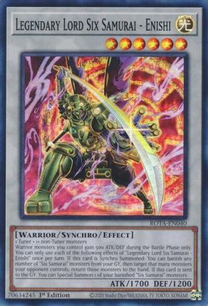 Legendary Lord Six Samurai - Enishi [ROTA-EN040] Super Rare 1st Edition