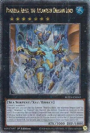Poseidra Abyss, the Atlantean Dragon Lord (Quarter Century Secret Rare)  [ROTA-EN043] 1st Edition