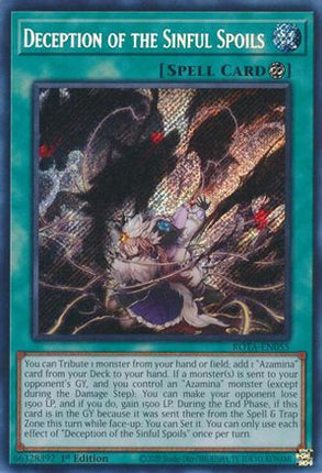 Deception of the Sinful Spoils [ROTA-EN055] Secret Rare 1st Edition