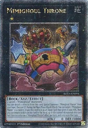 Mimighoul Throne  [ROTA-EN094] Quarter Century Secret Rare 1st Edition