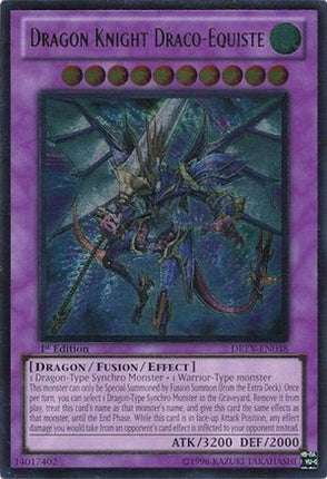Dragon Knight Draco-Equiste (UTR) (Ultimate Rare) [DREV-EN038] Duelist Revolution 1st Edition