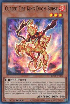 Cursed Fire King Doom Burst [ROTA-EN099] Super Rare 1st Edition