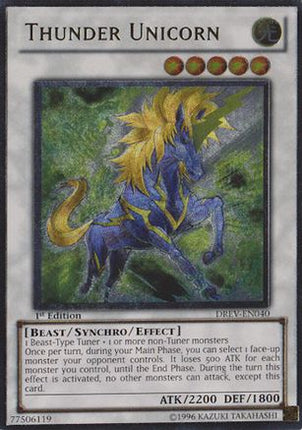 Thunder Unicorn (UTR) (Ultimate Rare) [DREV-EN040] Duelist Revolution 1st Edition
