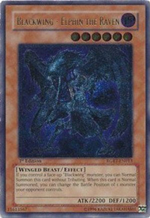 Blackwing - Elphin the Raven (UTR) (Ultimate Rare) [RGBT-EN013] Raging Battle 1st Edition