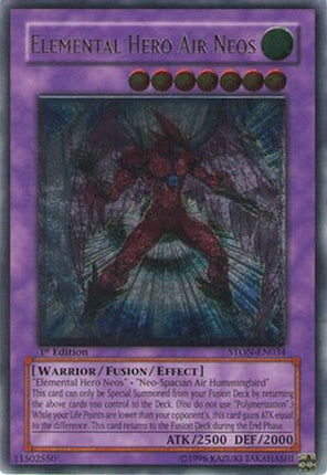 Elemental Hero Air Neos (UTR) (Ultimate Rare) [STON-EN034] Strike of Neos 1st Edition
