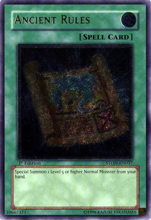 Ancient Rules (UTR) (Ultimate Rare) [STON-EN037] Strike of Neos 1st Edition