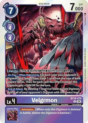 Velgrmon [BT18-079] [Release Special Booster 2.0] Foil