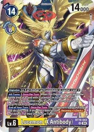 Lucemon (X Antibody) [BT19-043] [Release Special Booster 2.0] Foil