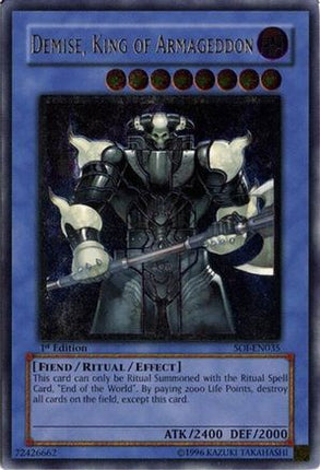 Demise, King of Armageddon (UTR) (Ultimate Rare) [SOI-EN035] 1st Edition