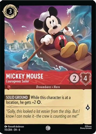 Mickey Mouse - Courageous Sailor (115/204) - Azurite Sea Cold Foil