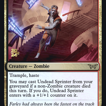 Undead Sprinter [Duskmourn: House of Horror Promos] Prerelease Foil